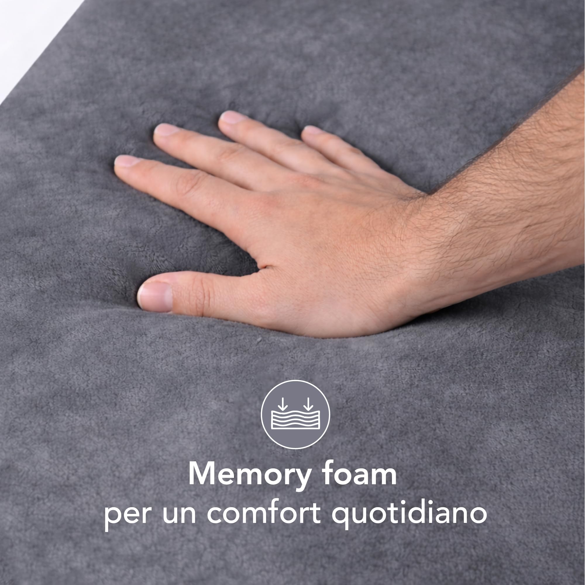 Dreamzie Cuscino per Gambe Dormire - Cuscino a Cuneo Memory Foam per Gambe, Schiena, Lombare, Sciatica - Ortopedico