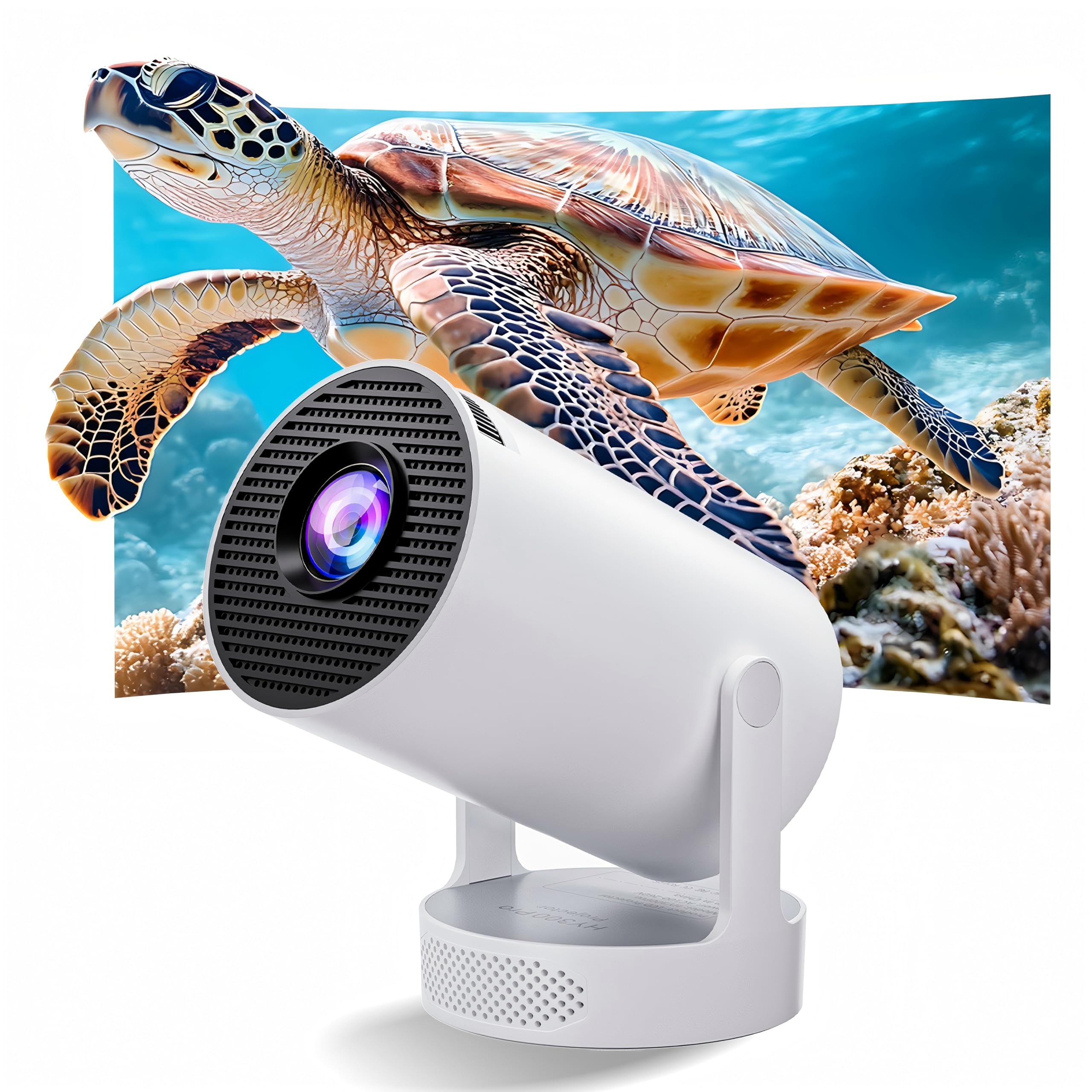 Smart Mini Projector Android 11, Portable Mini Projector FHD 1080P with 4K Support, 300 ANSI Lumens, HiFi Speaker, WiFi 6 & Bluetooth 5.0, for Bedroom and Home Theater-image-26