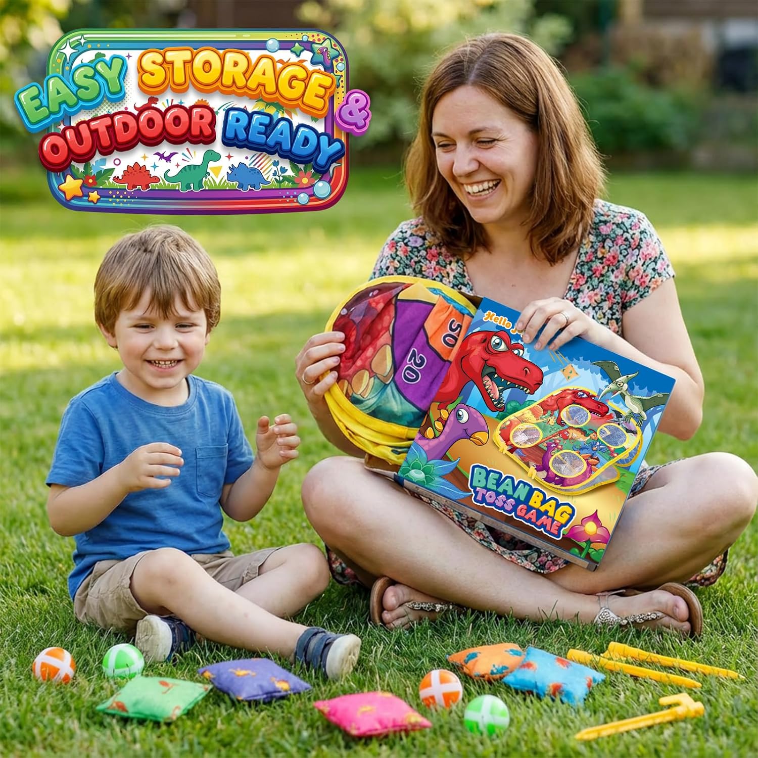 Bean Bag Toss Game for Kids - Cornhole Board Outdoor Toys for Toddlers -Party Activities Carnival Outside Yard Backyard Beach Lawn Games Toy for Kid Boys Girls Age 3 4 5 6 7 8 Year Old Birthday Gifts