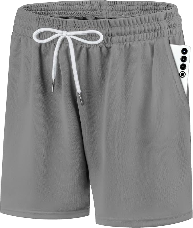 Boys Athletic Shorts Mesh Basketball Soccer Shorts Breathable Quick Dry Running Gym Shorts for Youth 5-18 Years