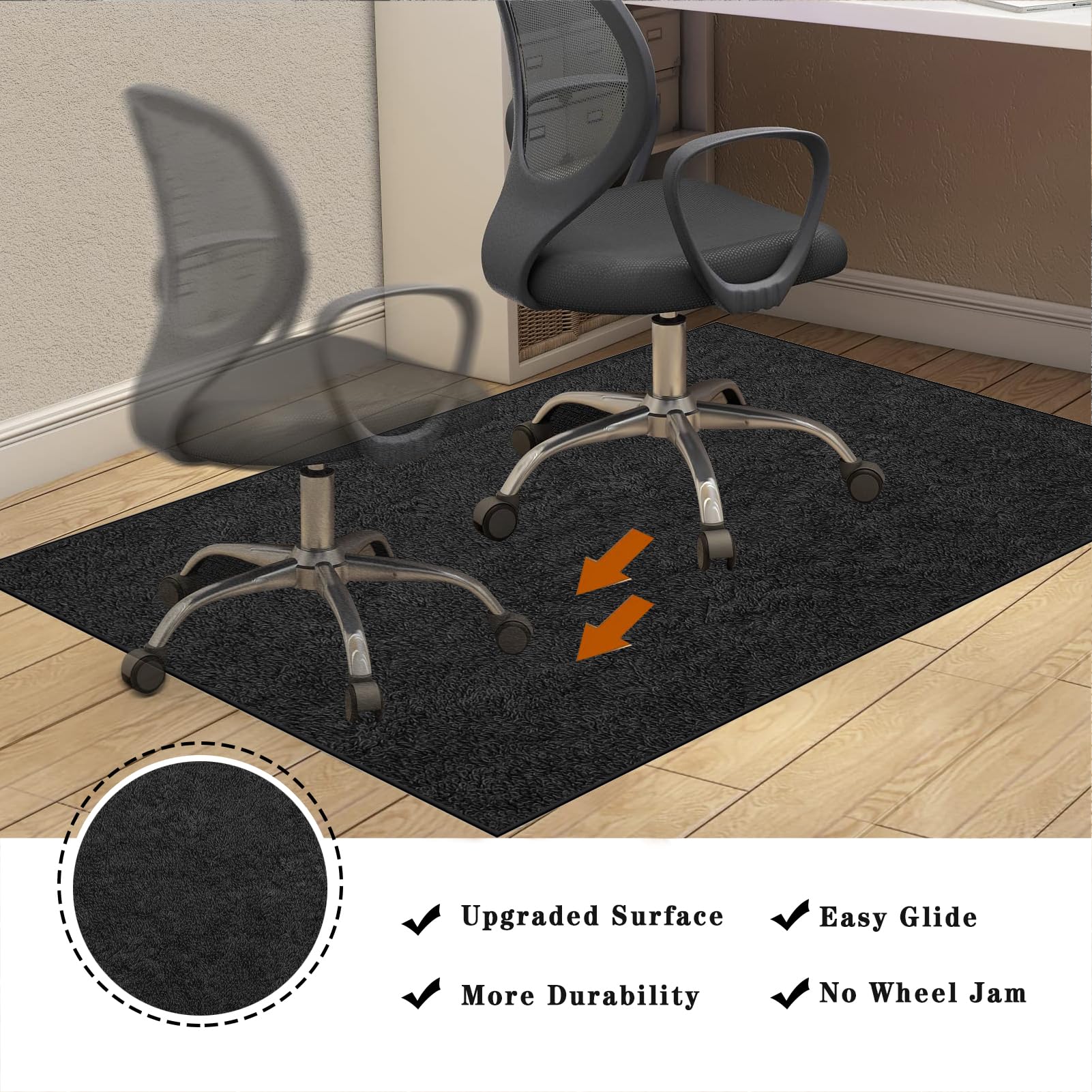 Tapis Chaise de Bureau Gaming, Tapis de Chaise à Rouler, Protège Sol sous Chaise, Tapis Chaise de Bureau, Tapis Gamer Sol Antidérapant, Tapis pour Protection de sols durs 120 x 160 cm