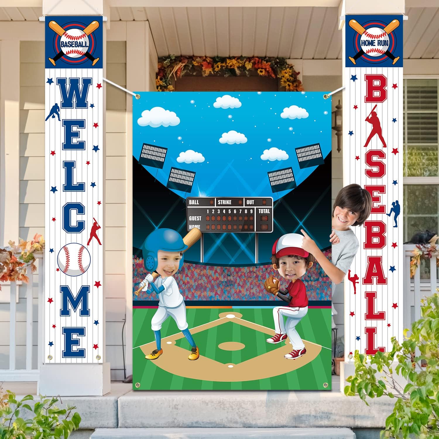 Baseball Party Decorations, Baseball Porch Sign