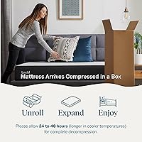 Vista 6 de Lucid 8 Inch Memory Foam Mattress - Medium Firm Feel - Infused with Refreshing Bamboo Charcoal and Cooling Gel - Bed in a Box - Temperature