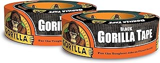 Gorilla Black Duct Tape, 1.88" x 35 yd, Black, (Pack of 2)
