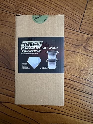 Miniatura 2 de Meetall Paquete de 2 moldes para cubitos de hielo en forma de diamante para whiskies, cócteles y refrescos. Derretimiento lento, frío de larga