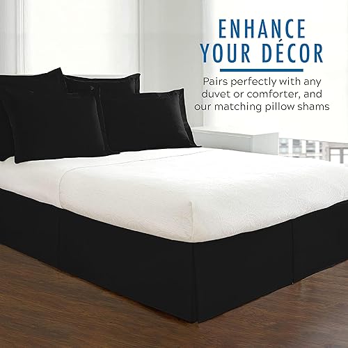 Miniatura 85 de Fresh Ideas Bedding Tailored Bedskirt, Classic 14” Drop Length, Pleated Styling, California King, White