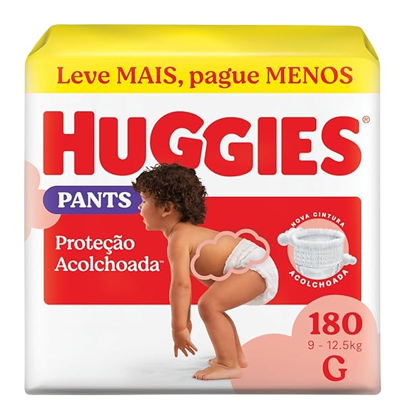 Huggies Fralda Pants Descartável Proteção Acolchoada G - 180 fraldas