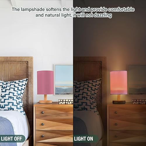 Miniatura 5 de GuoChe Night Light End Table Lamp for Small Spaces Pale Violet Red Lamps for Small Spaces Office para lampara de mesa