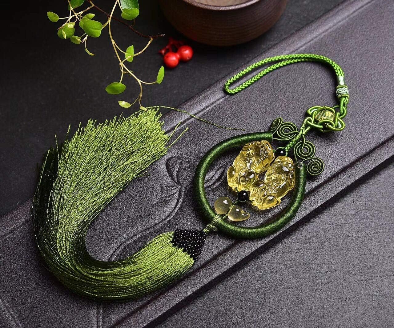 Handmade Feng Shui Pi Yao/Pi Xiu/Bi Xie Lucky Charm Tassel Hanging for Wealth Porsperity