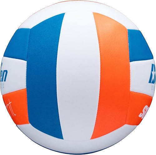 Miniatura 4 de Baden Softlight VXT2 No Sting FlexFoam Cover Youth Oversized Training Volleyball K-5 Youth Players 20% Larger + Lighter OrangeBlueWhite