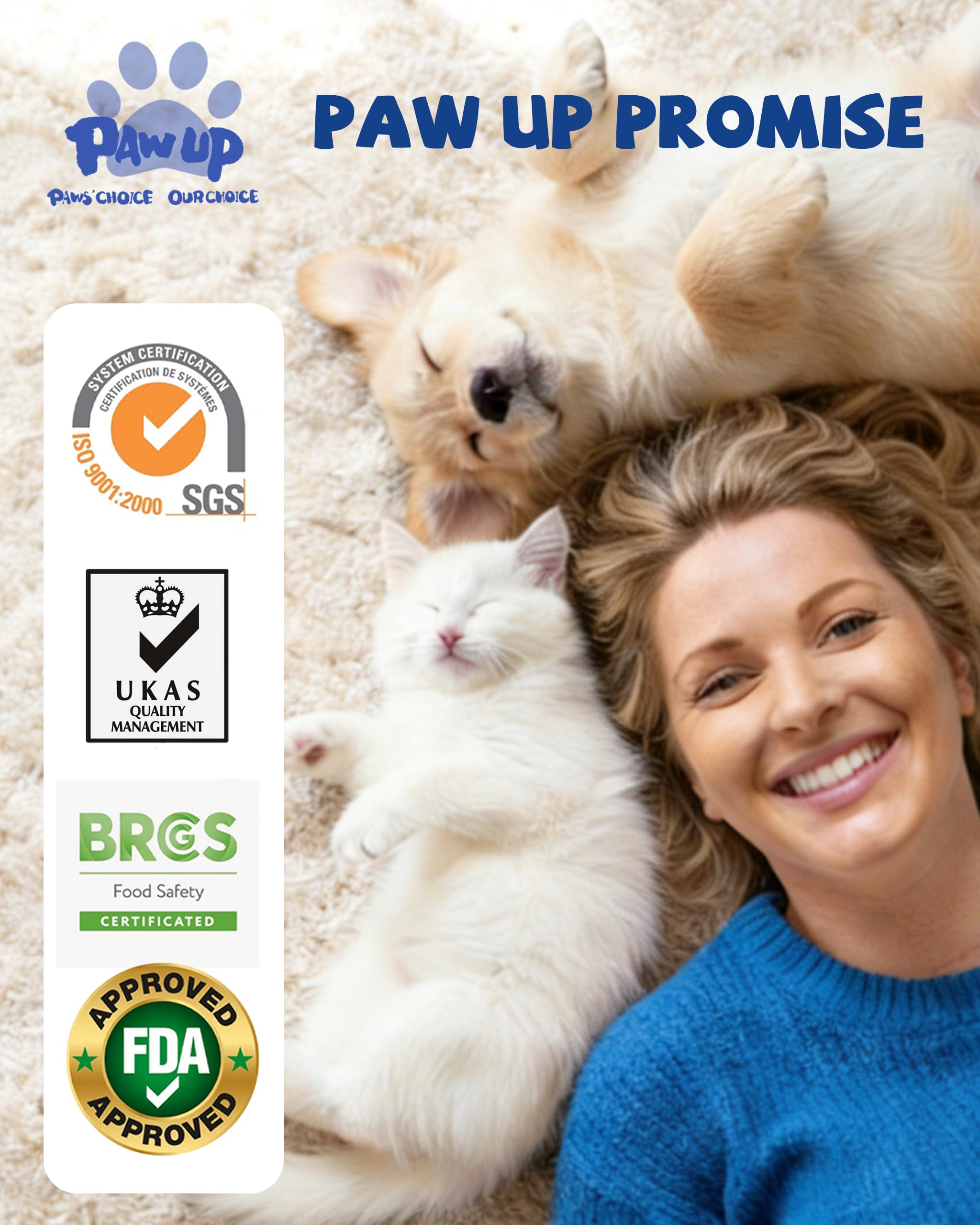 PAWUP Liofilizowane smakołyki rybne dla psów i kotów: Naturalne przekąski Jeden składnik dla zwierząt domowych, bogaty w Omega-3, bez zbóż, zdrowe i pełne nagrody treningowe