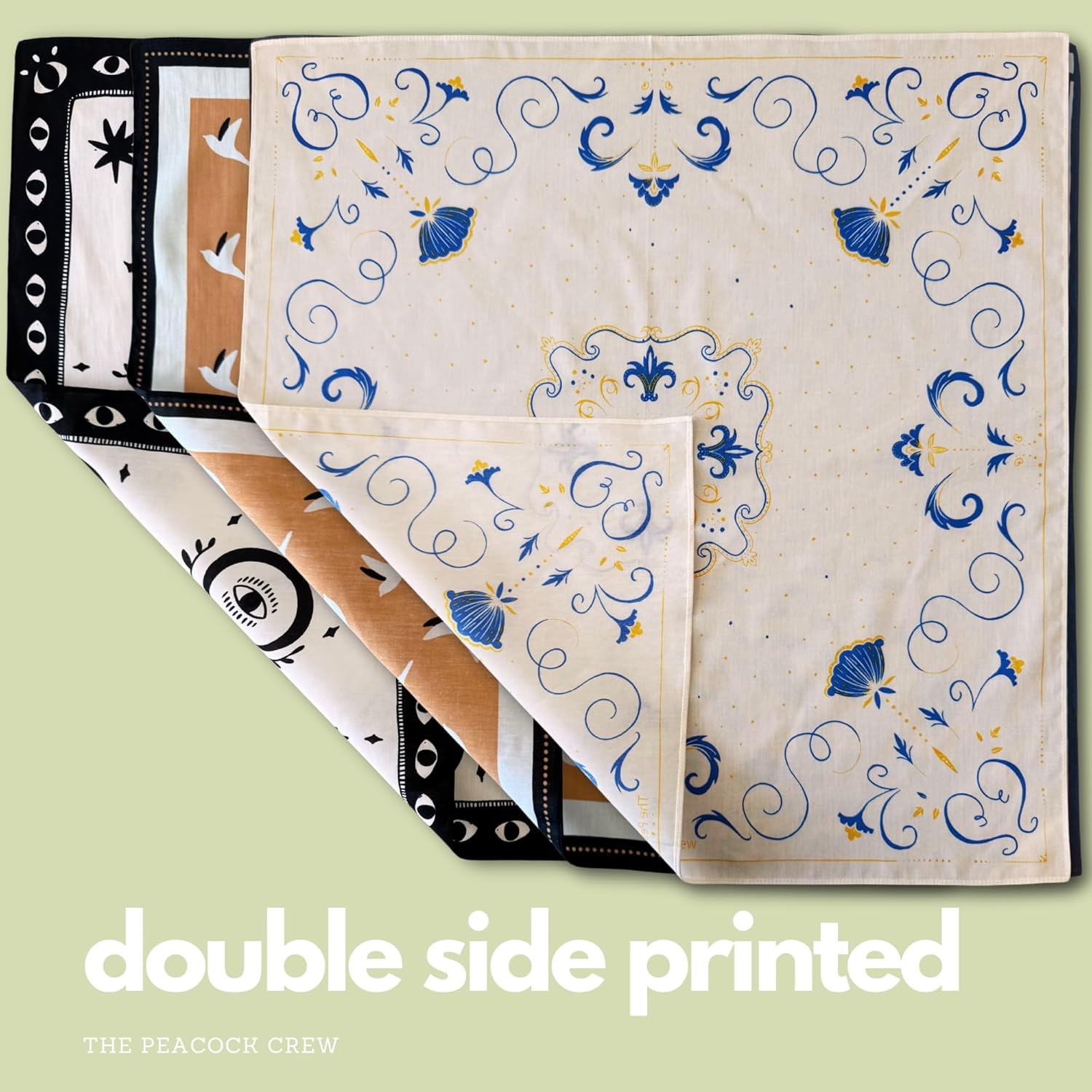 Premium Soft Cotton Bandanas Pack for Men and Women Paisley 22 x 22 inches - Image 4