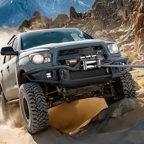 Miniatura 9 de VEVOR Cabrestante eléctrico, capacidad de carga de 10,000 libras, cabrestante de camión de 12 V CC con cuerda de acero de Φ21/64 pulgadas x 65 pies,