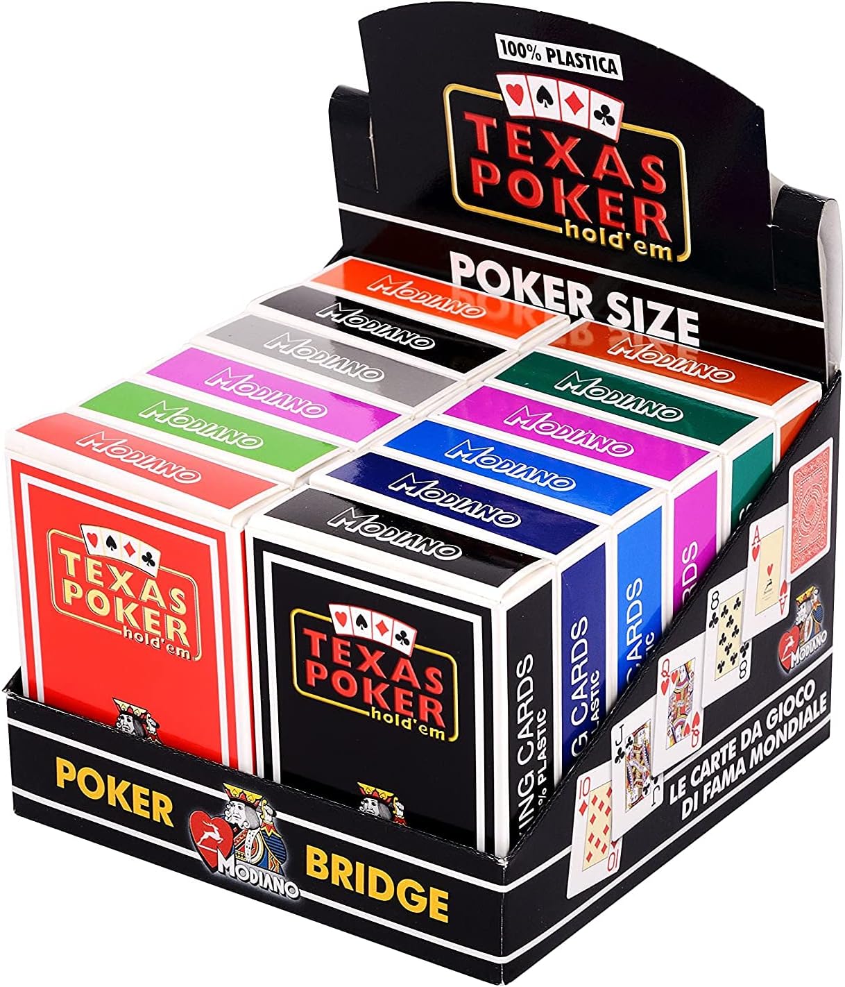 Poker stuff India Modiano Plastic Casino Playing Cards -Italy (Jumbo Index,Pack of 12)