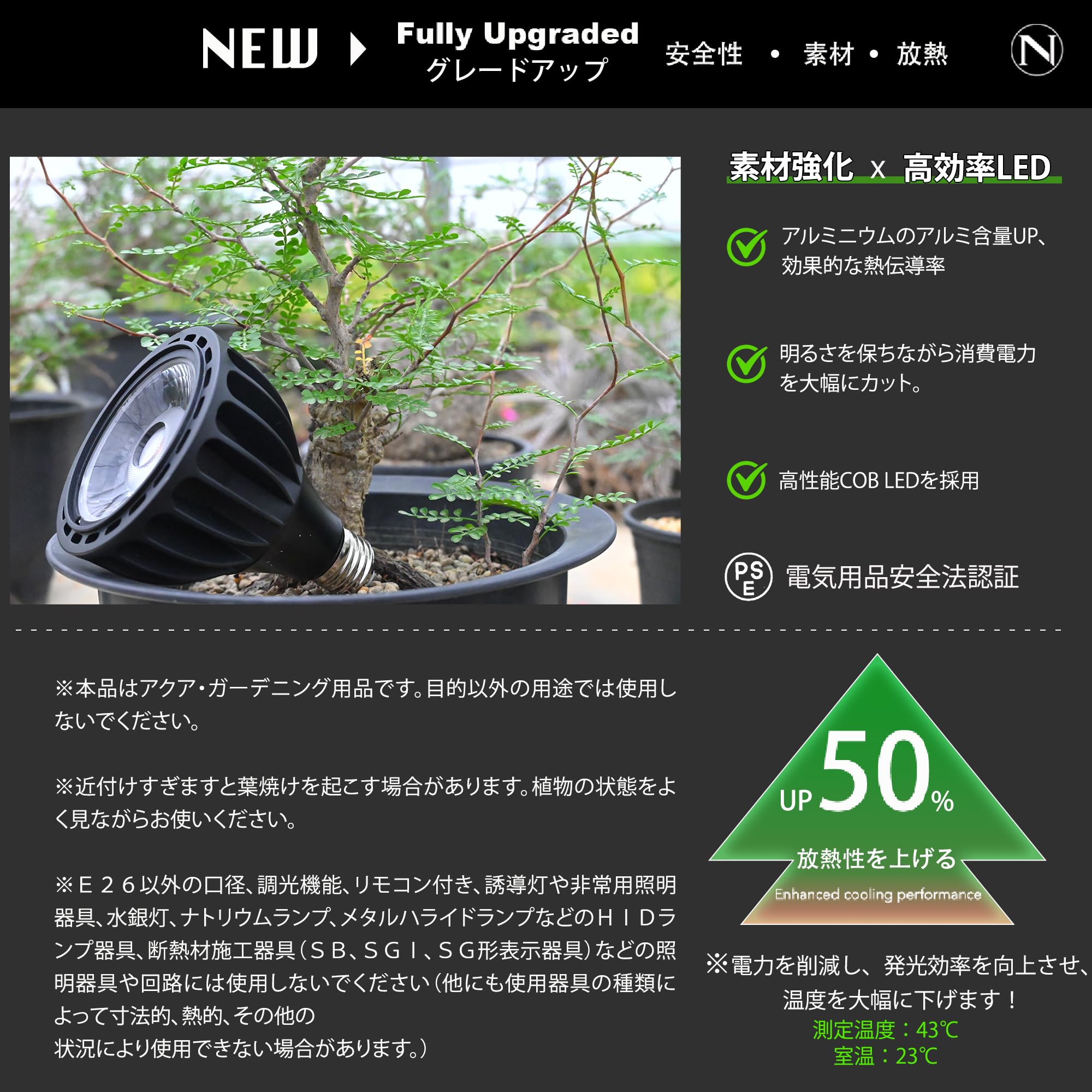Amazon.co.jp: Niwuno（ニウノ）植物育成LEDライト 白色系 E26口金 集