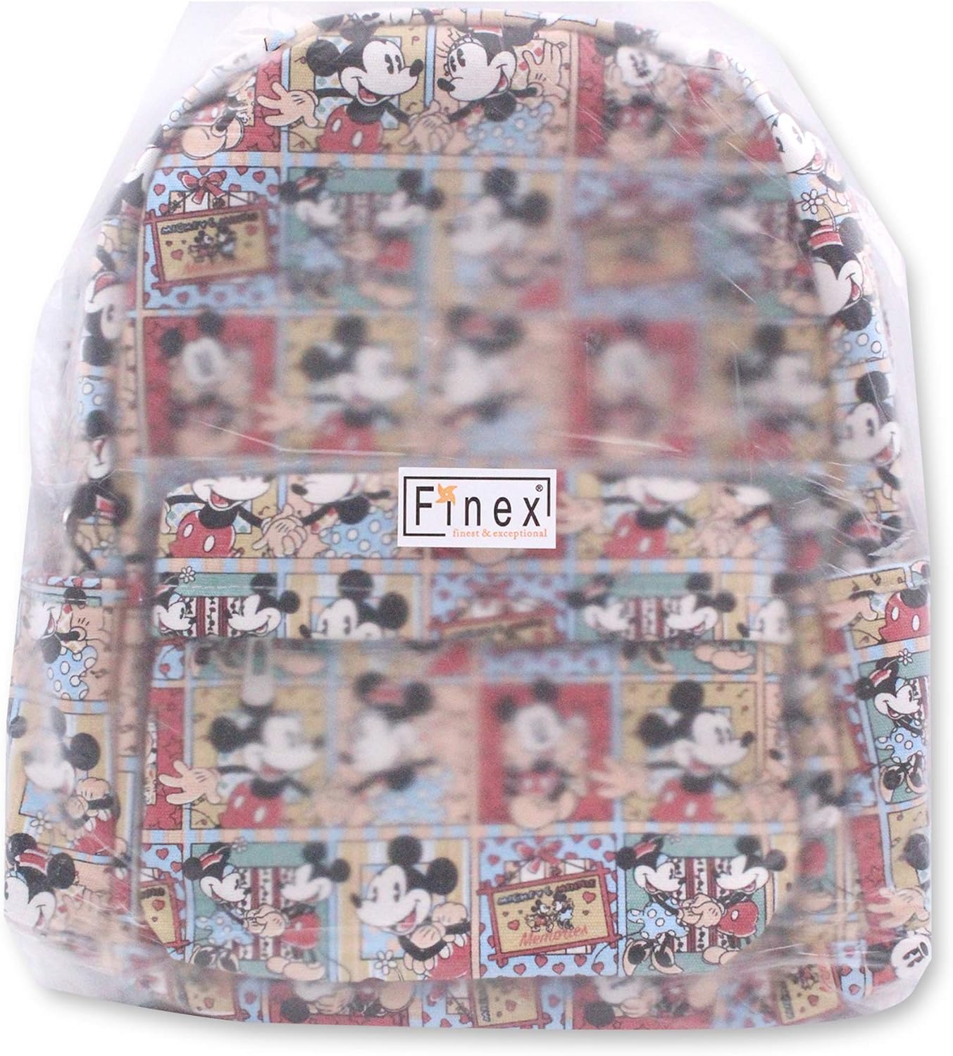 Finex Mickey Minnie Comic Style Canvas Backpack Casual Daypack with 15 in Laptop Storage Compartment - Image 7