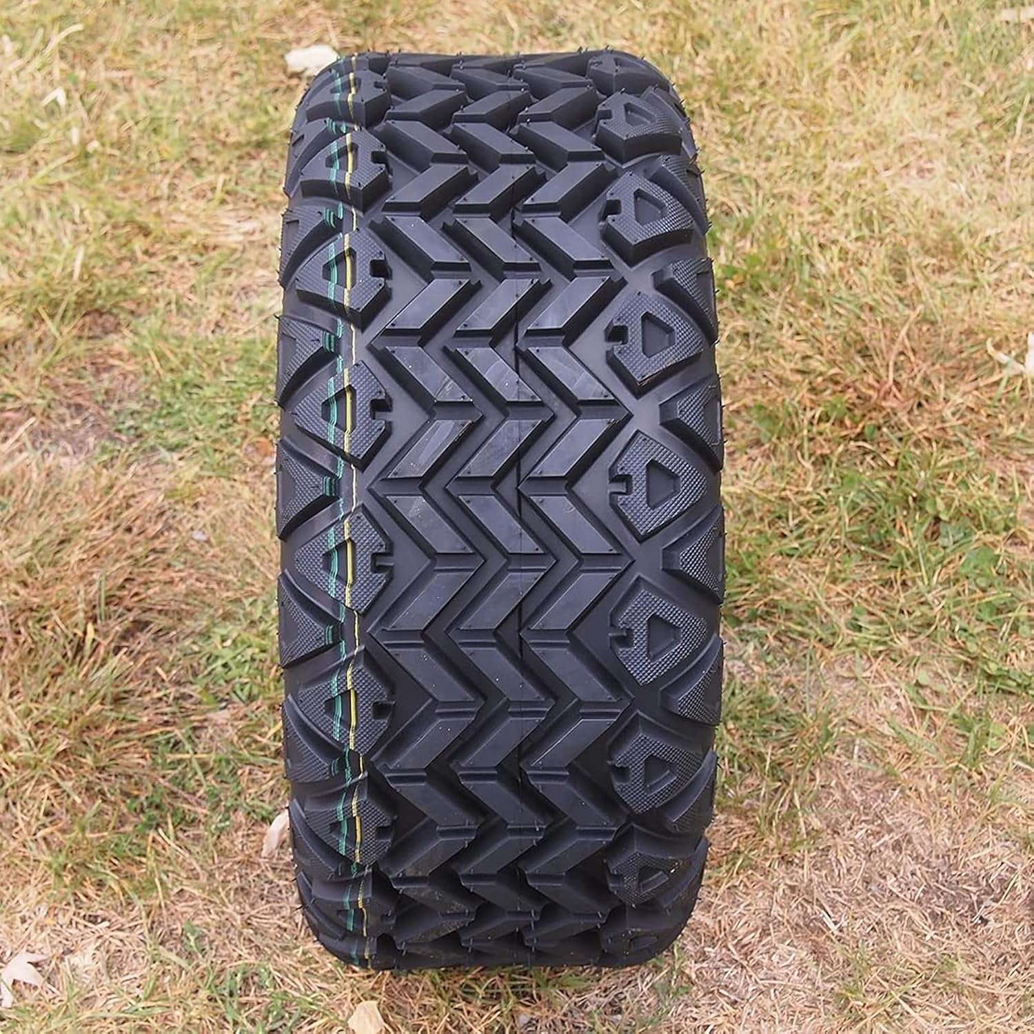 14 Inch Glossy Black Phantom Golf Cart Wheels & Tires Set of 4, 23x10-14 All Terrain Tires, DOT Certified Golf Cart Wheels Compatible with EZGO, Club Car, YMH, 5 or 6" Lift Kit Required