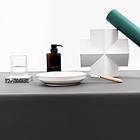 Vista 2 de Home Brilliant - Mantel para mesas cuadradas - Paño de mesa pequeño, resistente a las manchas y arrugas, manteles para bodas, fiestas, camping, Gris