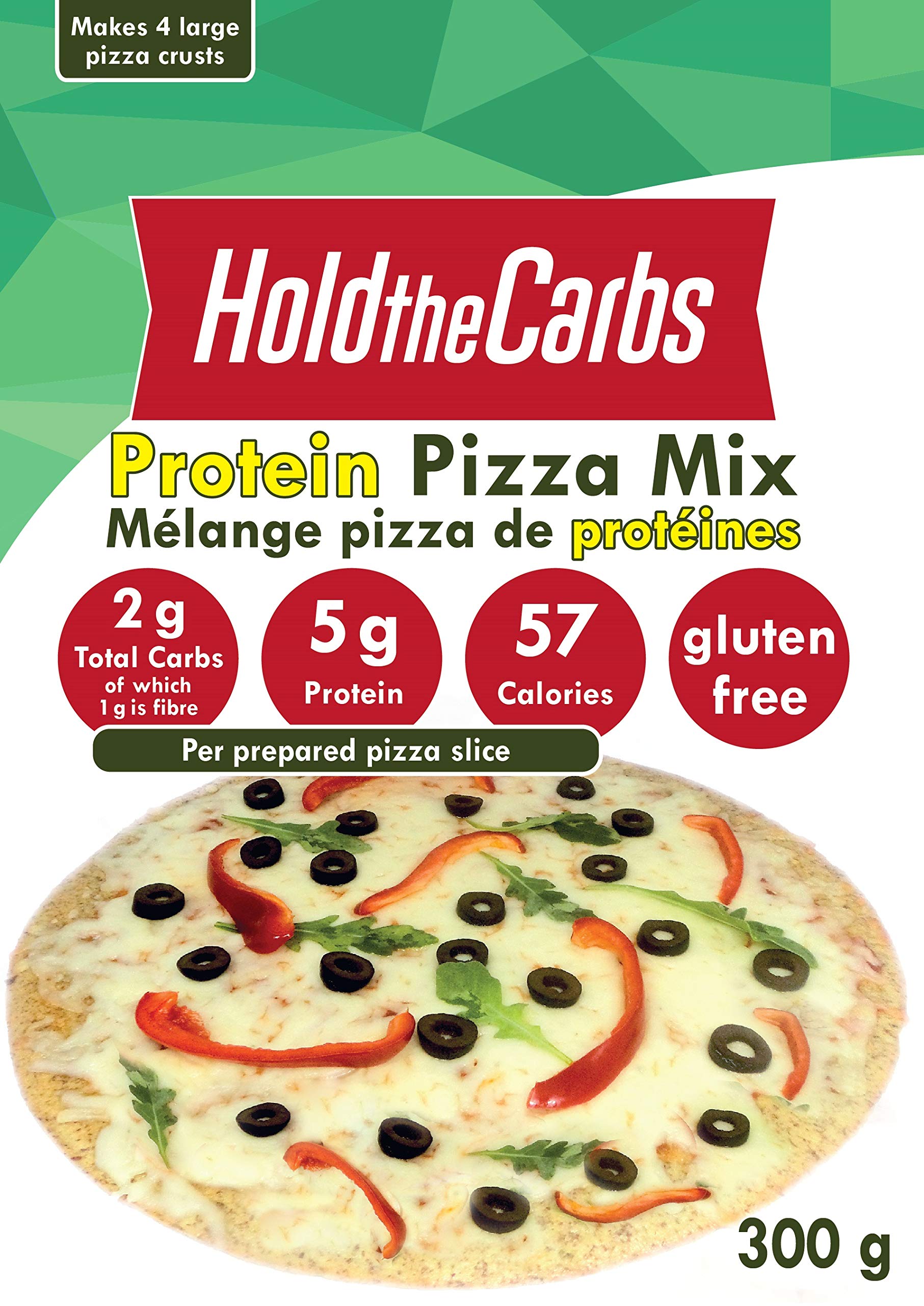 Protein Pizza Crust Mix, Low Carb, Gluten Free, Made in Canada - makes 4 large 12" pizzas