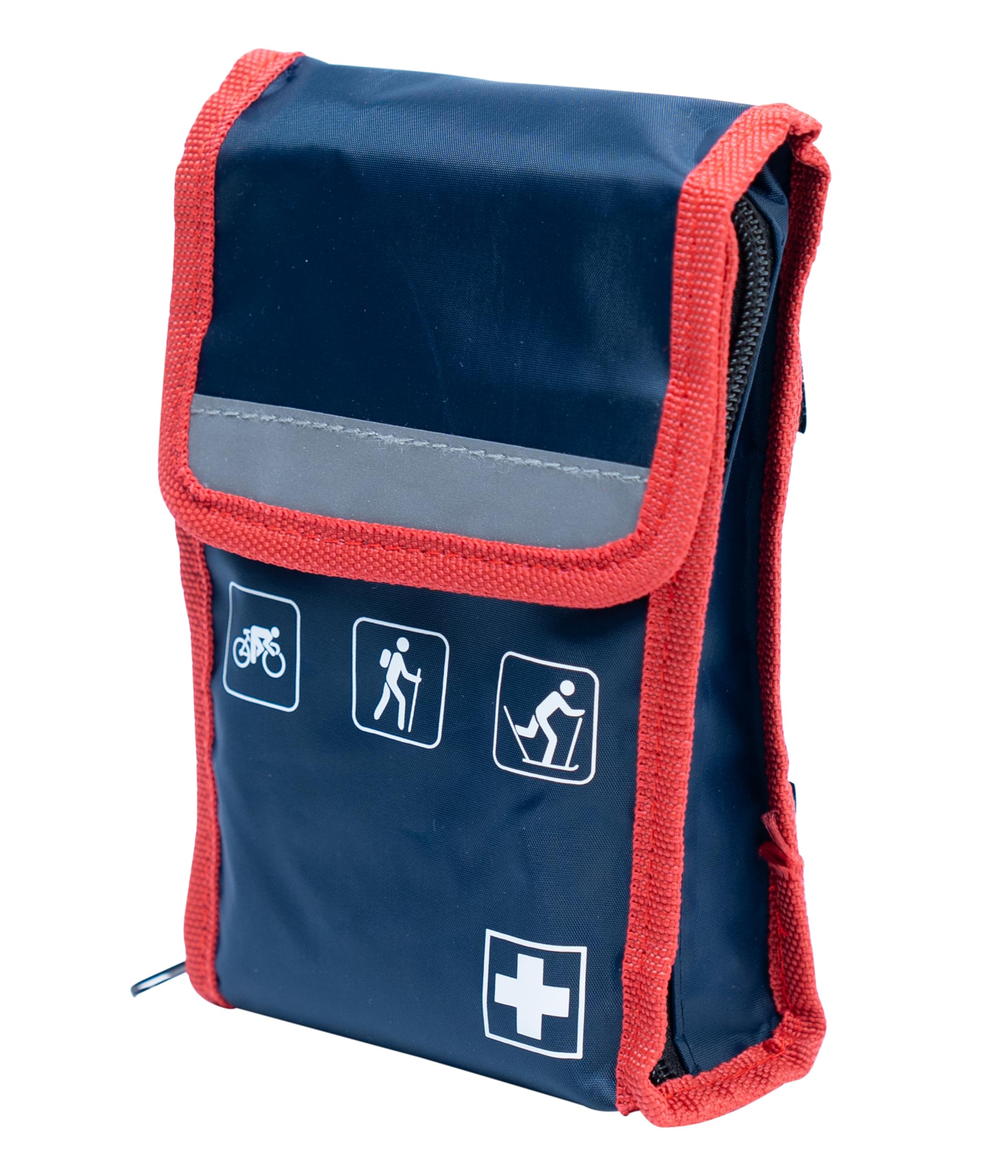 Erste Hilfe Set Outdoor – Perfekt für Wandern, Radfahren & Camping – Reflektierende Verbandstasche zur Befestigung am Rucksack oder Fahrrad