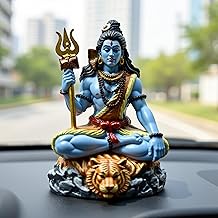 UNOVATE Shiva Idol for Car Dashboard | Shiva Idol | Adiyogi Statue for Car | Mahadev Idol for Car, Home Temple, Office Desk. (Blue)