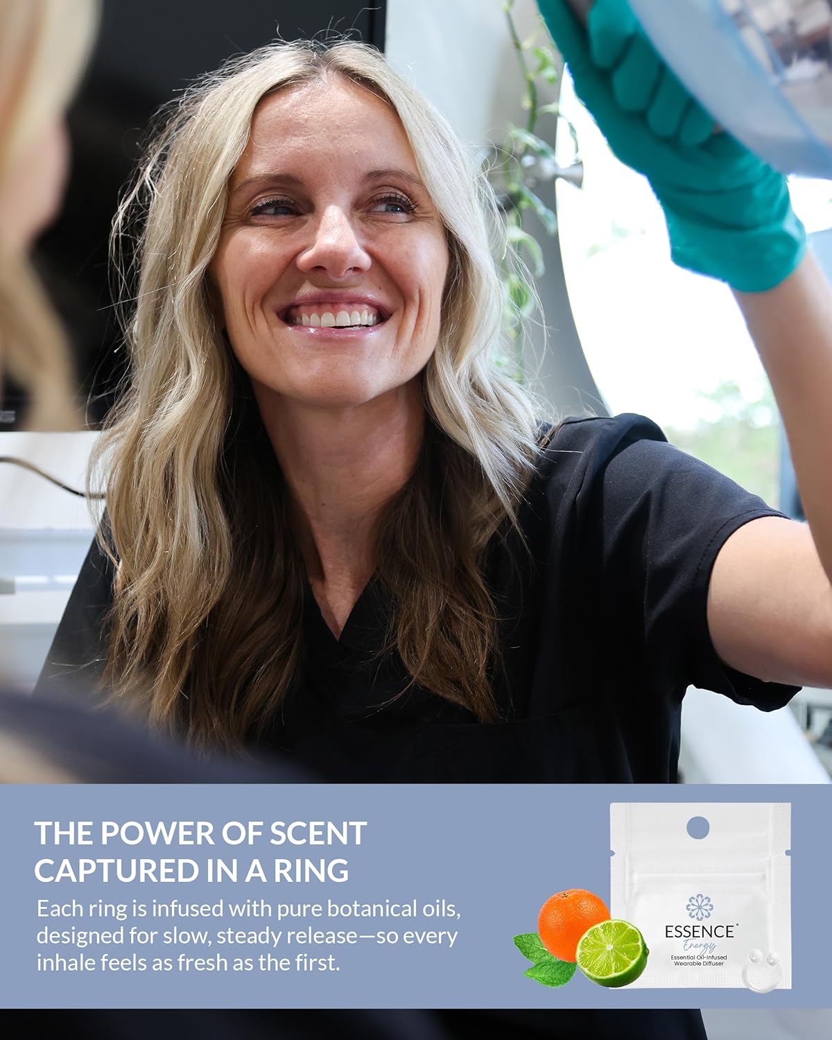 Essence Wearable Aromatherapy Nasal Diffuser – Energy Blend Essential Oil Nose Ring – Personal Scent Clip for Travel, Work & Everyday Use – Made in USA (3 Pack) - Image 4