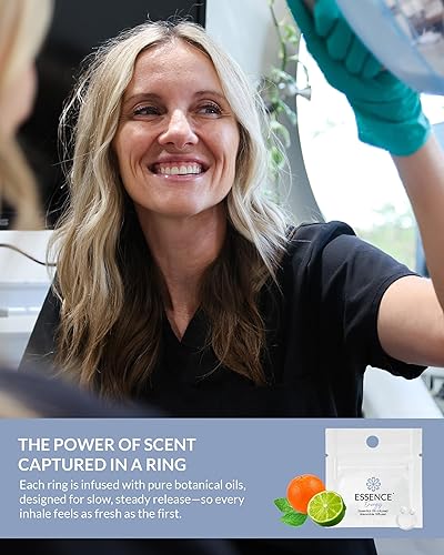 Vista 58 de Essence - Difusor nasal de aromaterapia portátil, alivio de alergias, anillo de nariz de aceite esencial, clip de aroma personal para viajes