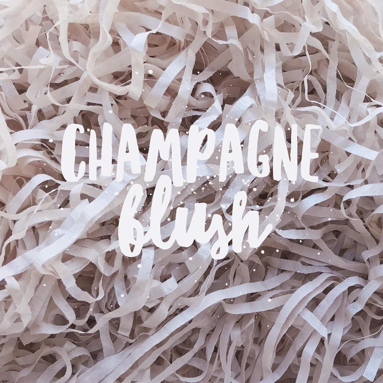 Inside My Nest Champagne Blush Shredded Tissue Paper Shred Neutral Hamper Gift Box Basket Filler Eco-Friendly Biodegradable Compostable Acid-Free Colourfast 200g