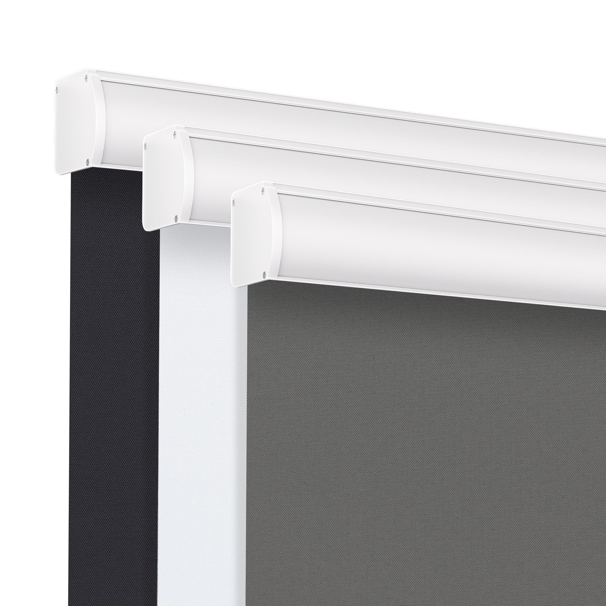 Grandekor Stores occultants sans fil pour fenêtres, stores occultants avec système d'arrêt spontané, isolation thermique et protection UV pour la maison, le bureau, gris, 81,3 x 183 cm