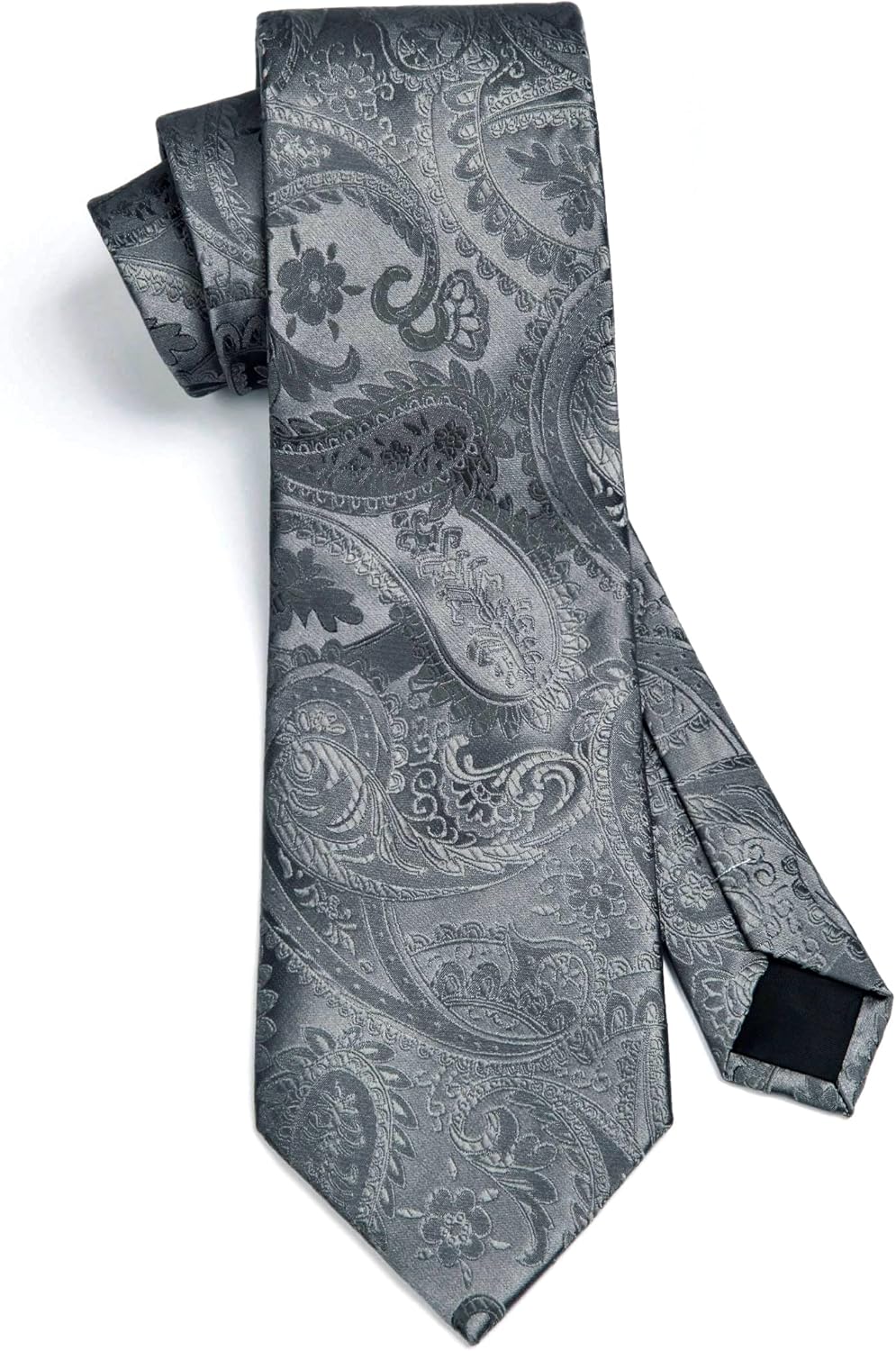 HISDERN Paisley Ties for Men Solid Tie Handkerchief Floral Men's Necktie & Pocket Square Set Wedding Classic Mens Ties - Image 7