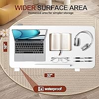 Vista 4 de Mobile Standing Desk Portable Pneumatic Laptop Rolling Cart Adjustable Height, Tiltable Overbed Table Sit Stand Computer Workstations for Home