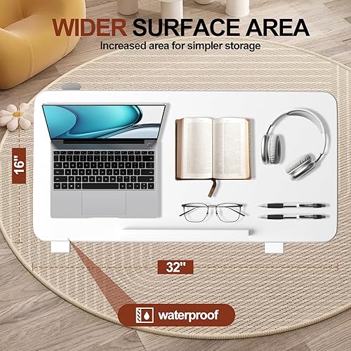 Miniatura 4 de Mobile Standing Desk Portable Pneumatic Laptop Rolling Cart Adjustable Height, Tiltable Overbed Table Sit Stand Computer Workstations for Home