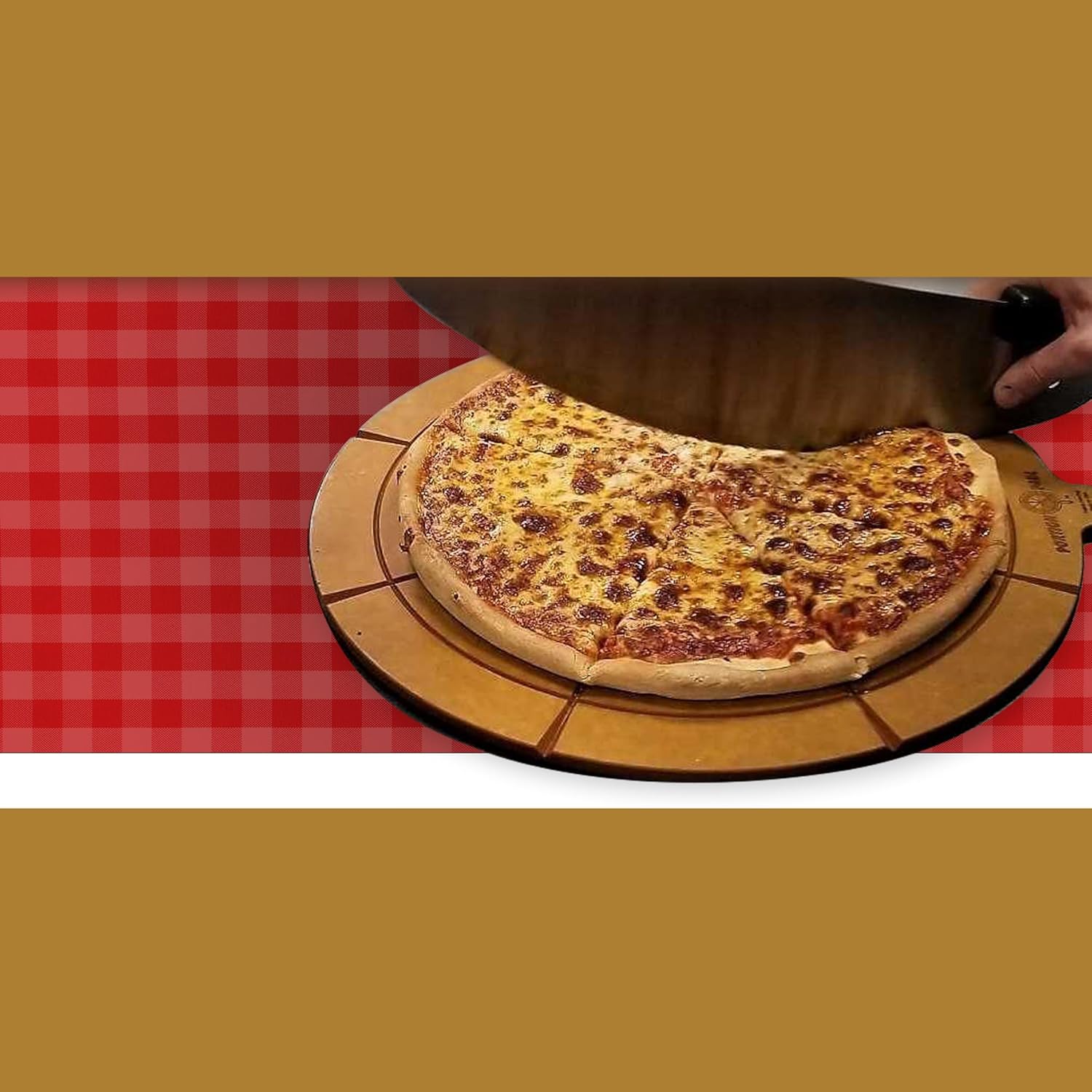 Portion PadL Single-Side Equal Slice Guide - 19” Diameter PadL for 16” Pizza, 6-Slice Portions - Pizza Cutting Board - 1/4” Thick NSF Composite - Ensures Accuracy, Consistency & Reduces Waste - USA