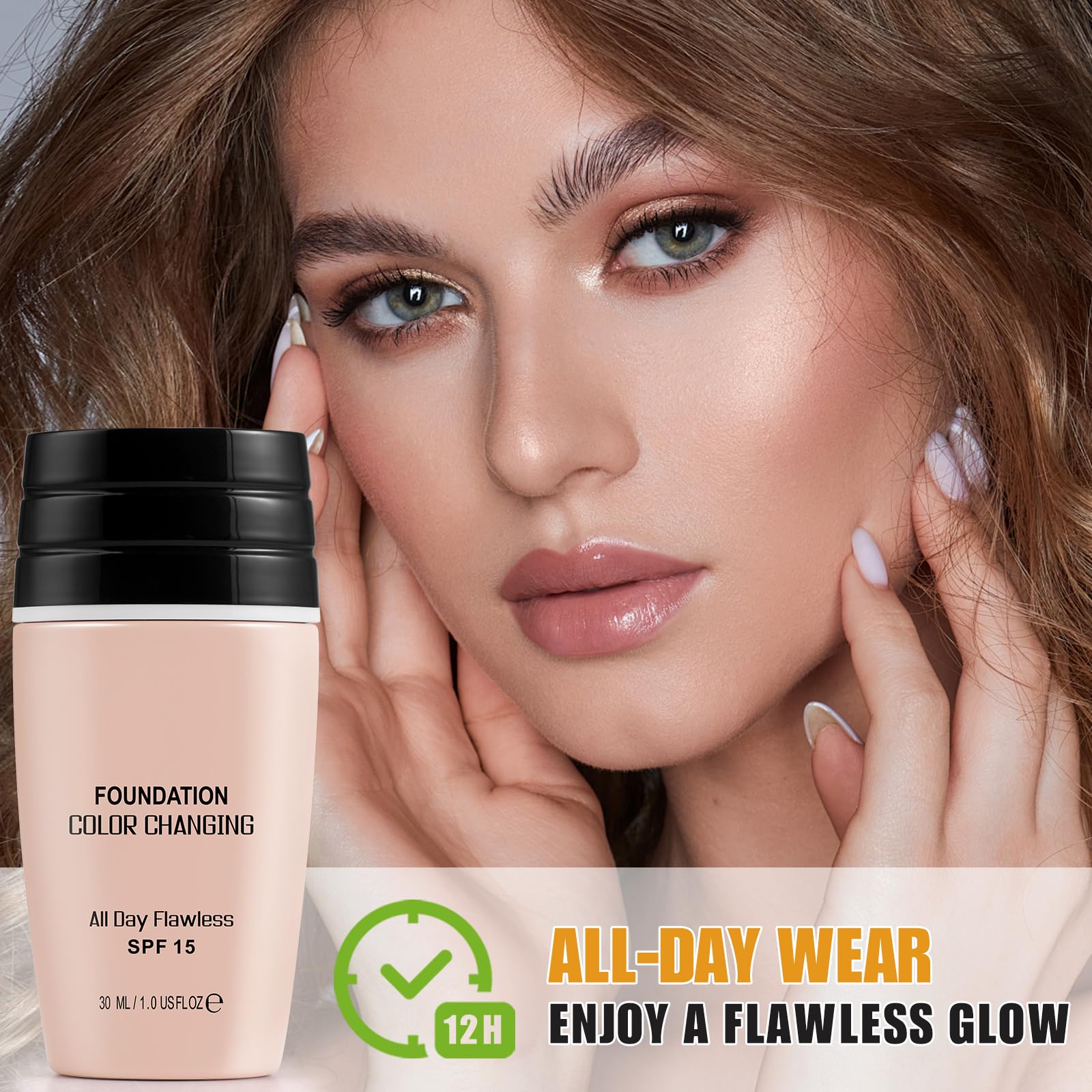Colour Changing Foundations, Face Cover Concealer Cream, Warm Skin Tone Foundations - Image 3