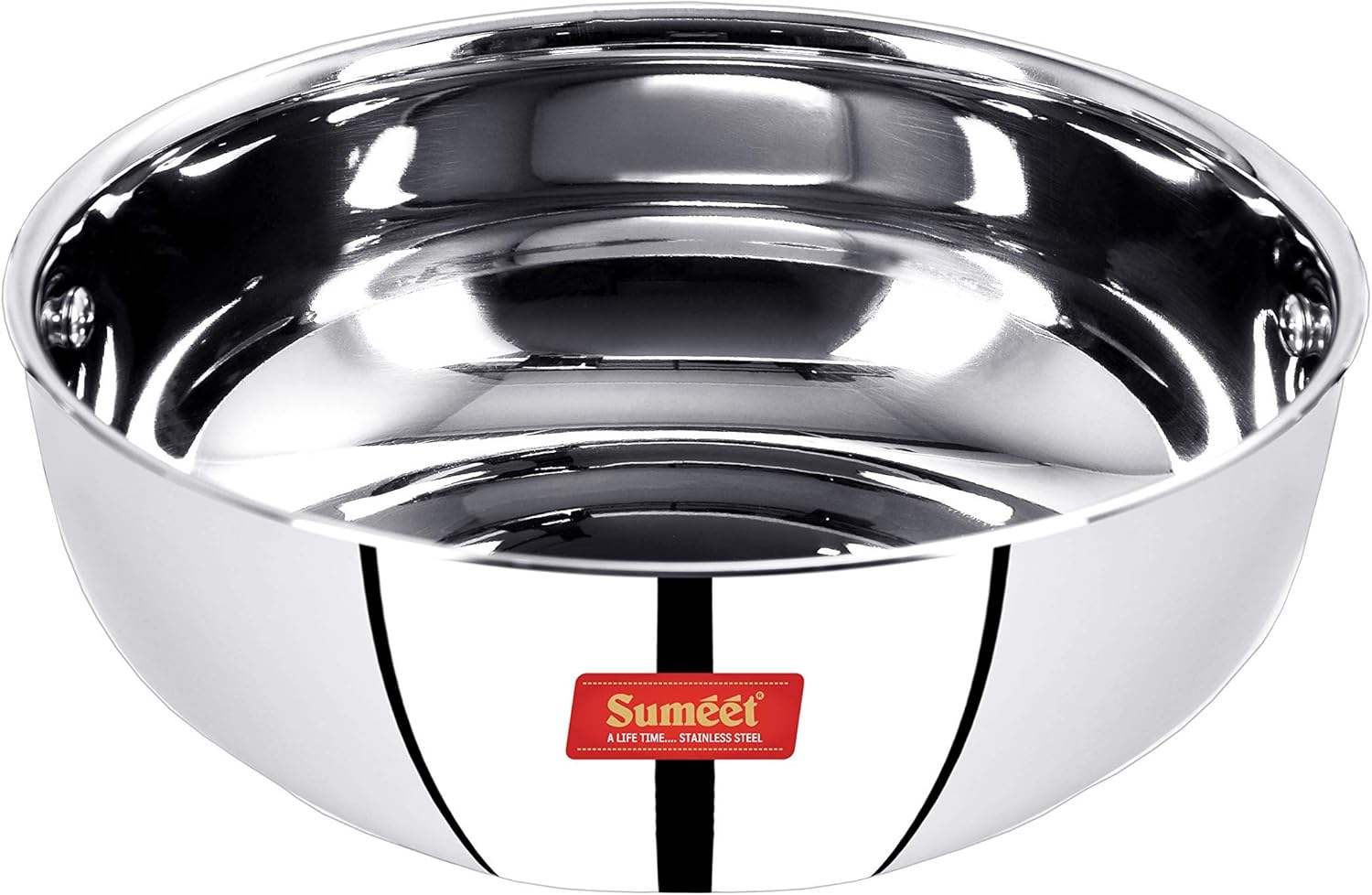 Sumeet Stainless Steel Induction Bottom (Encapsulated) Gas Stove Friendly Tasra Size No.14 3 LTR