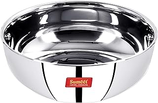 Sumeet Stainless Steel Induction (Encapsulated Bottom) Gas Stove Friendly Tasra Size No.15 3.8 LTR, 3.8 liter Price In India