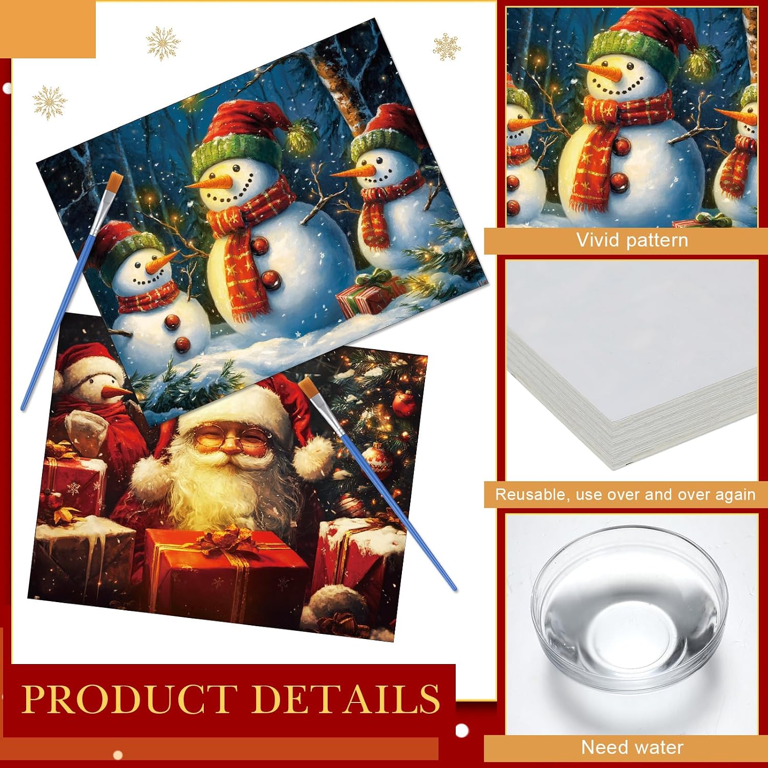 Fuyoooo 30 Pcs Xmas Water Painting Cards for Dementia Seniors Alzheimer's image 3