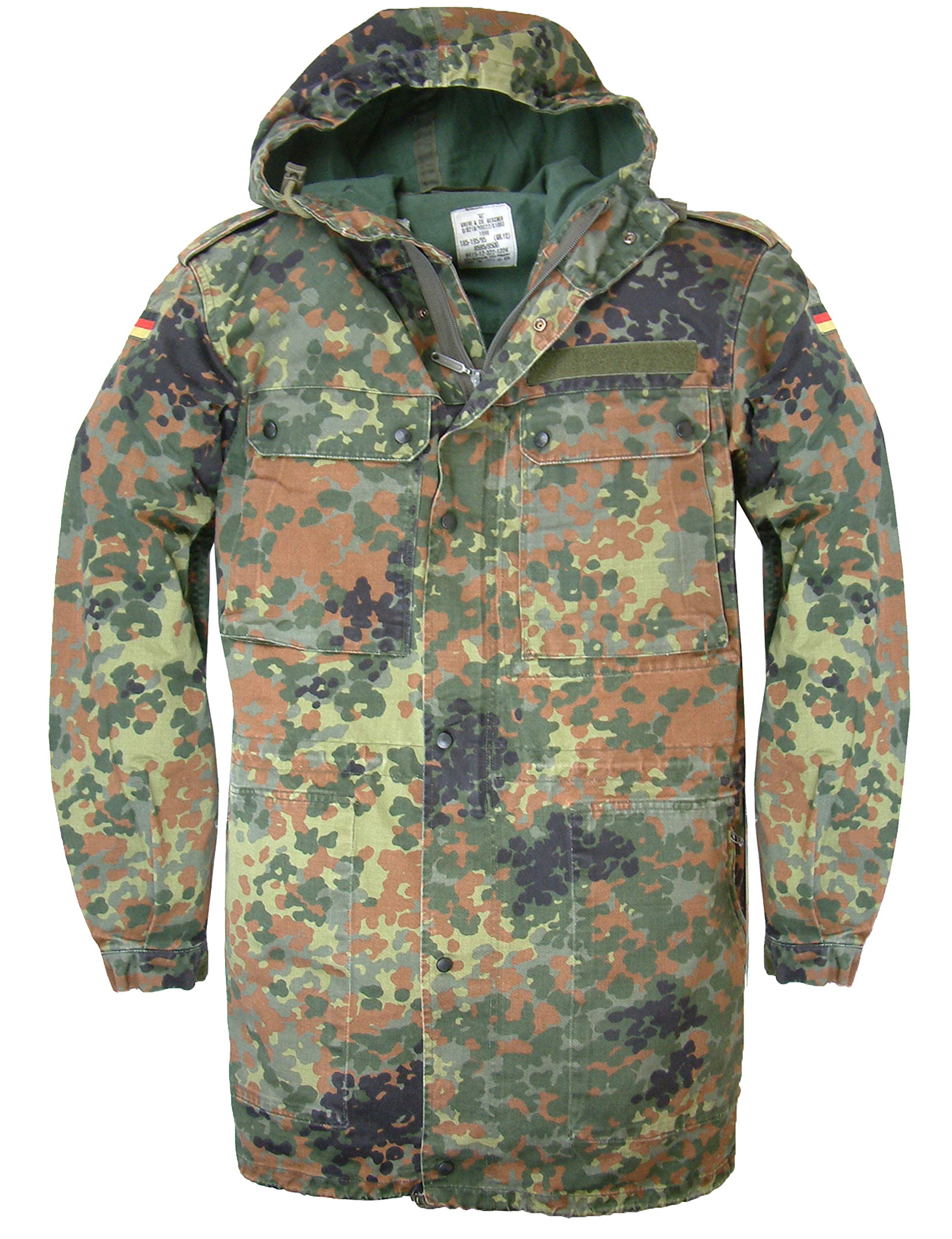 UnknownGenuine German Military Issue Flecktarn Zip fronted Combat Field Jacket With Hood