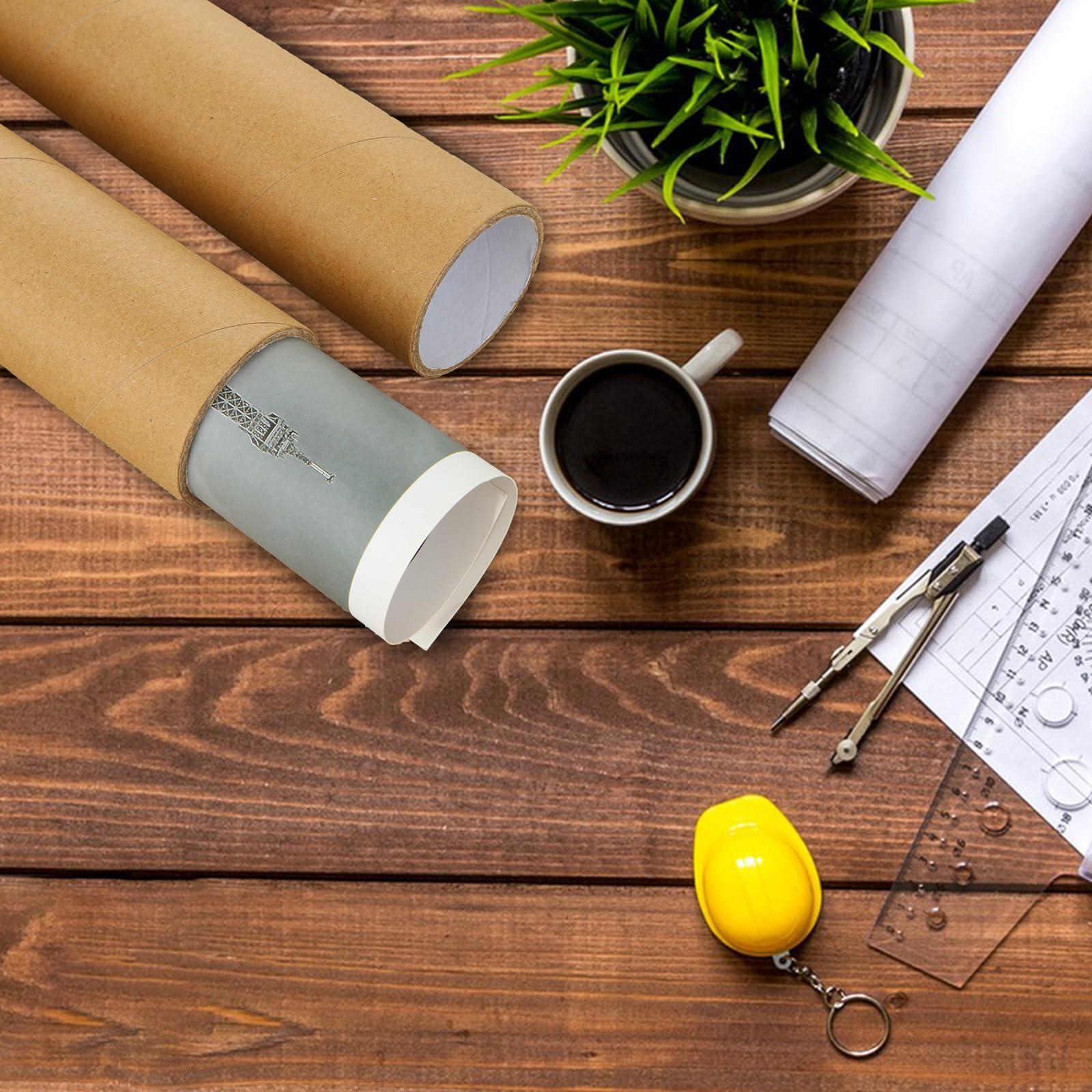 Snapklik.com : CYEAH 2 X 12 Inch Mailing Tubes, 10 Pcs Cardboard ...