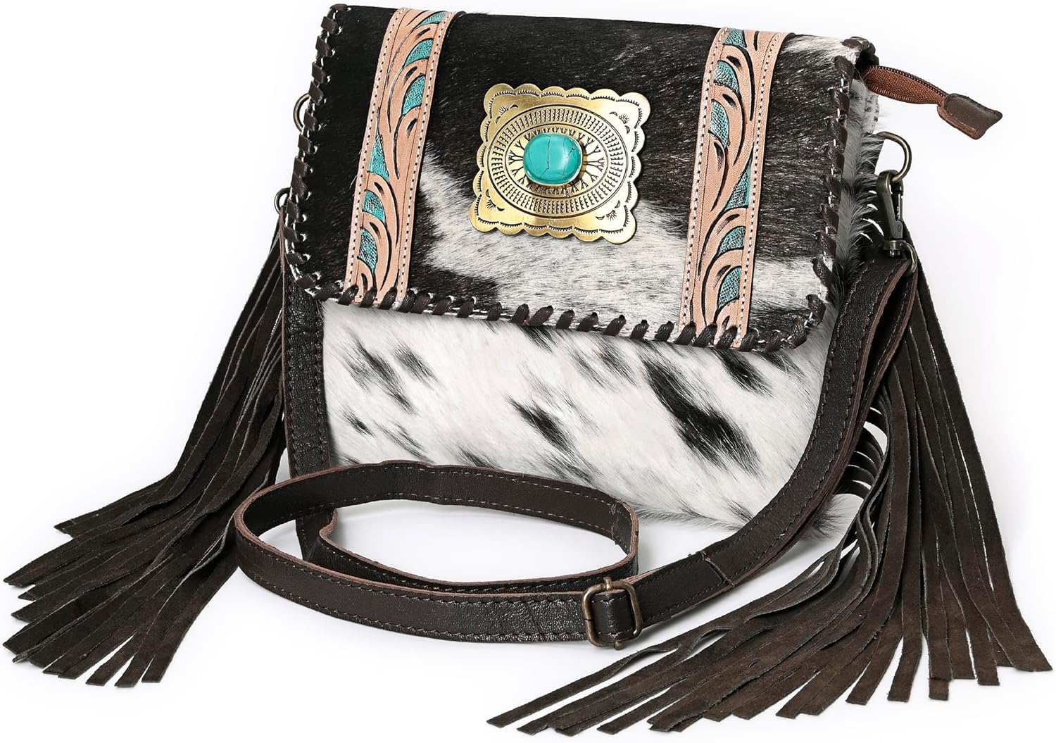 Merbaa Turqoise Cincho Cowhide Cross Body Bag for Women - Image 2