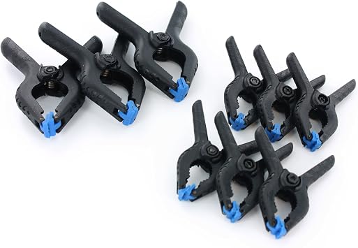 Modelcraft PCL3000 9-Piece Nylon Grip Clamps Set, 38mm & 25mm, Blue