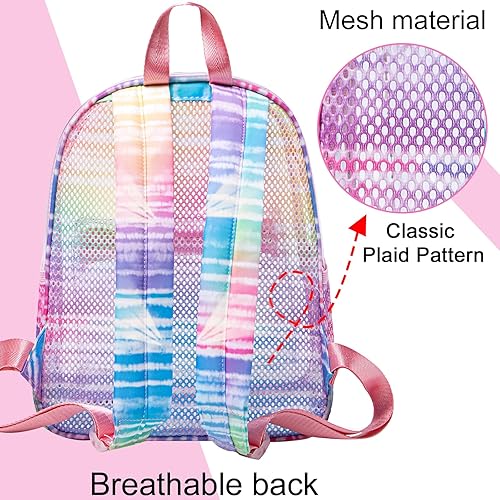 Miniatura 3 de BTOOP Mini mochila transparente para eventos de estadio de 12 x 12 x 6 pulgadas, pequeñas mochilas transparentes de plástico transparente para