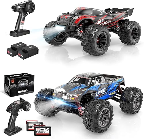 Hosim 116 sin escobillas Rc Car para adultos 60+KMH, 116 RC Truck 36+KMH de alta velocidad 4x4 todos los terrenos impermeable todoterreno grado