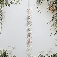 Fashionstorm 7 Chakra Raw Crystal Hanging Ornament - Healing Gemstone Wall Decor for Home, Yoga, Feng Shui, Meditation