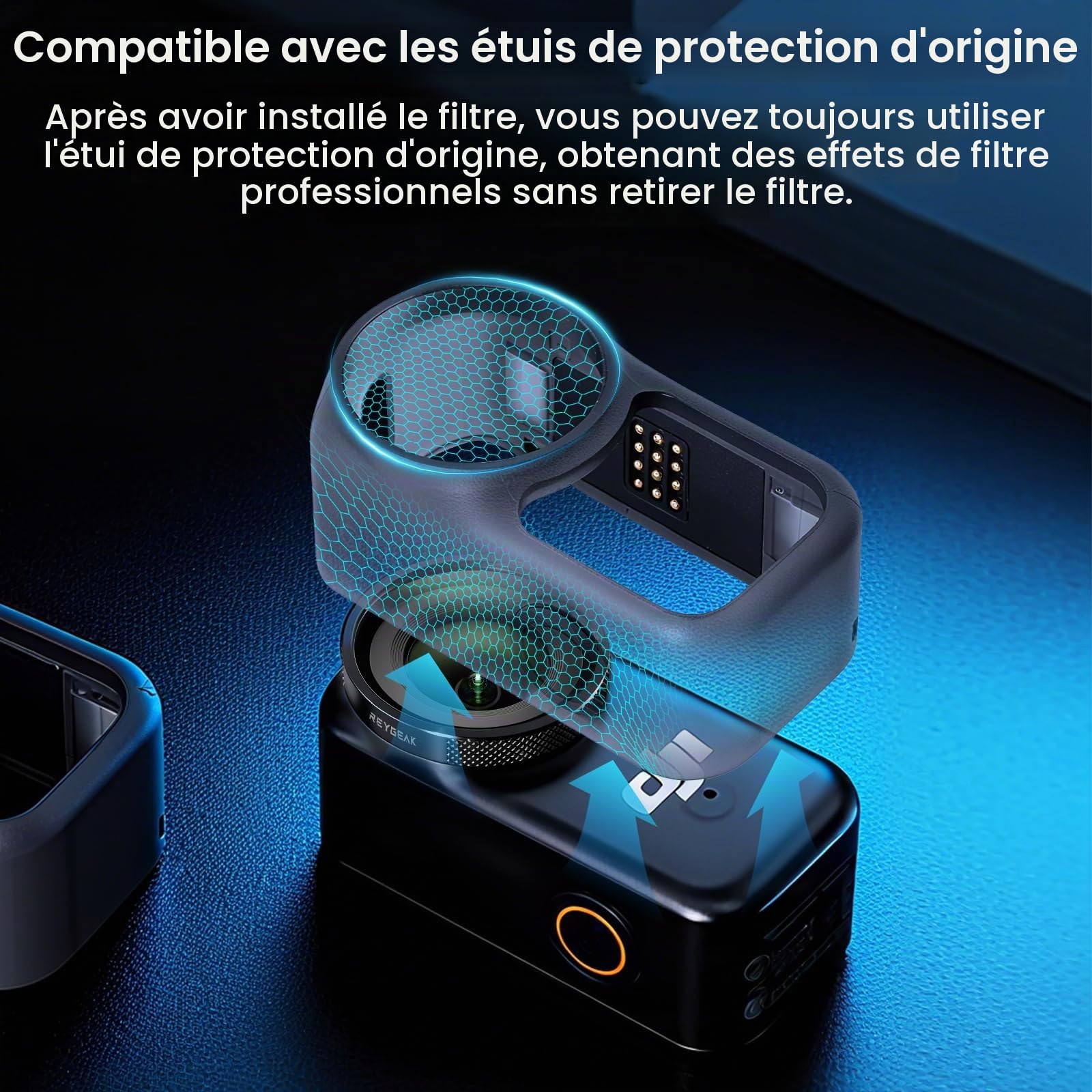 REYGEAK Lot de filtres ND pour DJI Osmo Nano, CPL/ND8/16/32 pour OSMO Nano, Cadre en Aluminium, Verre Optique HD Multi-Couches (CPL/ND8/16/32)