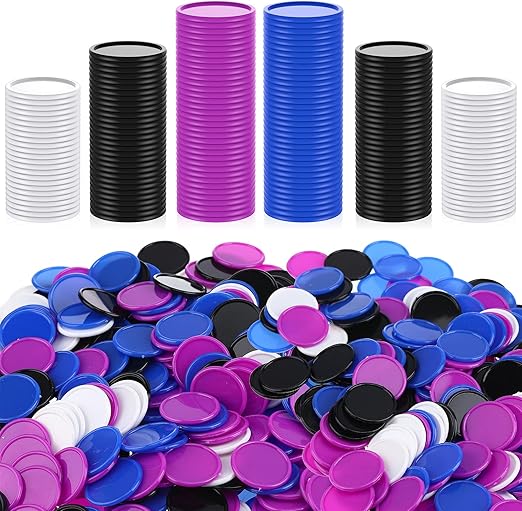 400 Stücke Kunststoff Pokerchips 4 Farben 1 Zoll Kleine Lernzähler