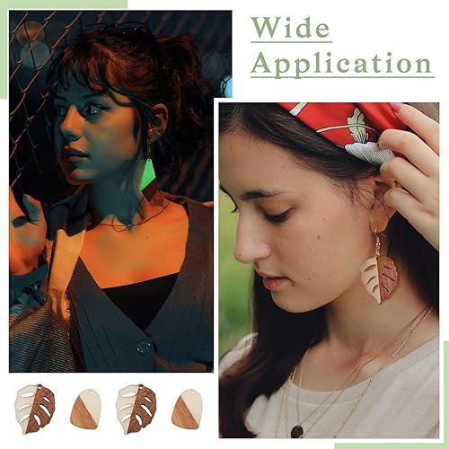 Vista 195 de Colgante de madera de resina, Resina, No es una piedra preciosa 0negro