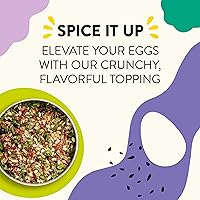 Vista 5 de Just Spices Aderezo para Huevos, 1.94 OZ Aderezo para desayuno y huevos con sésamo blanco, chile, tomate rallado, sal marina y más