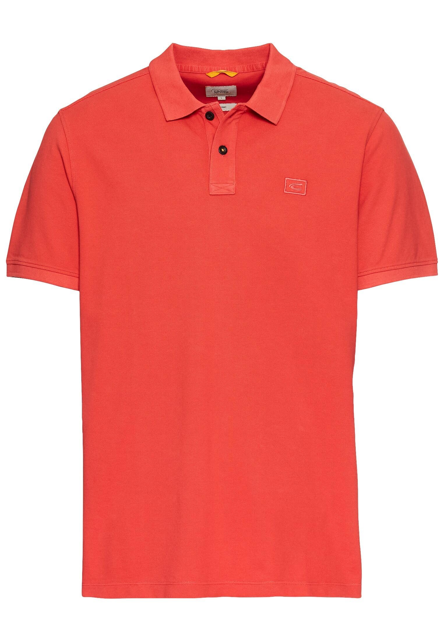 camel active Men's Herren Kurzarm Poloshirt aus Baumwolle Rot, Menswear-XL Polo Shirt, red