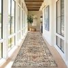 Cekene Carpet Runners for Hallways Non-Slip 80x300cm Extra Long Soft Touch Kitchen Runner Rug Washable Low Pile Entryway Runner Mat Long Floor Carpet Rug for Entrance Bedroom Laundry Room Terracotta